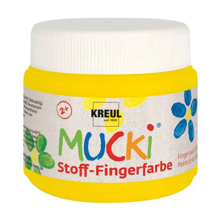 Mucki Stoff-Fingerfarbe, 150 ml - gelb