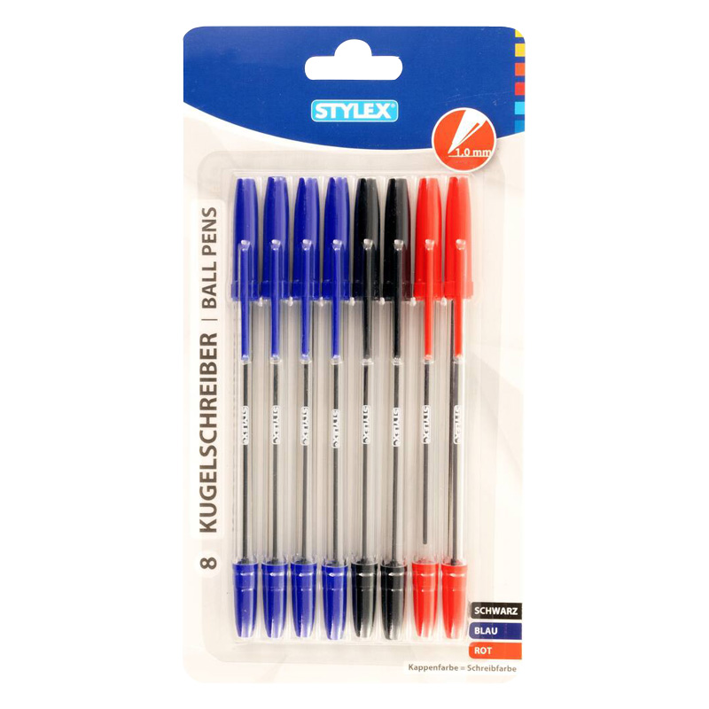 Kugelschreiber 8 Stk — farbig sortiert