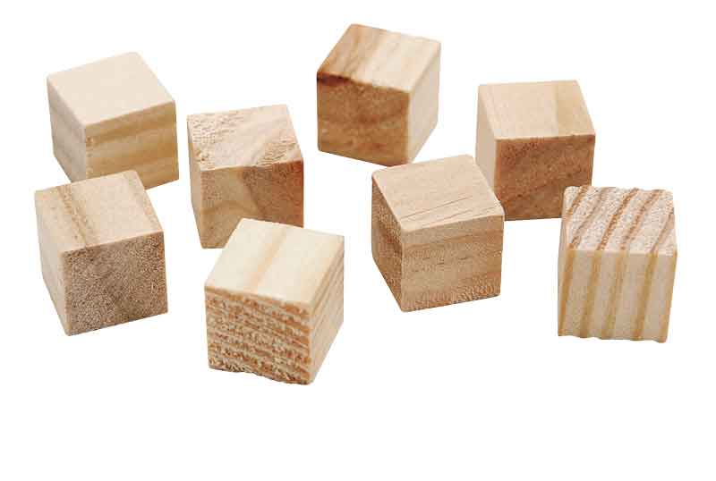 Holzwürfel 15 mm, 42 Stk. — natur