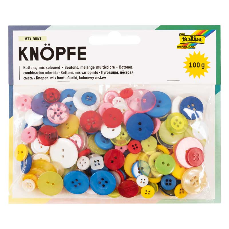 Knöpfe Mix, 100 g — sortiert