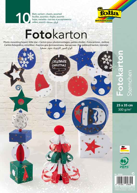 Fotokarton 25 x 35 cm / 10 Stk — sortiert