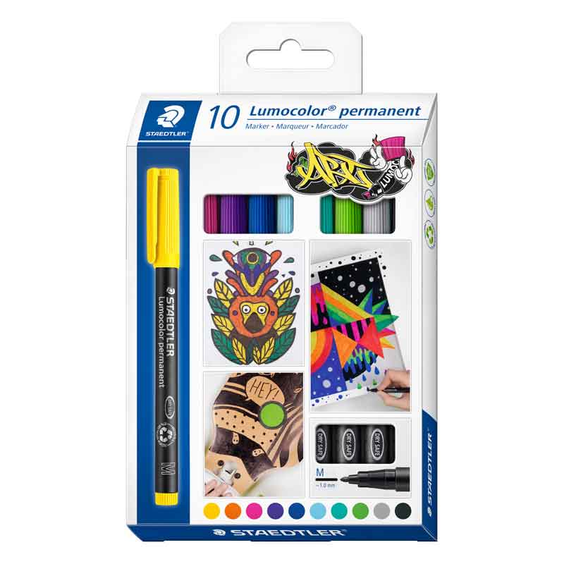 STAEDTLER Lumocolor permanent, 10 Stk