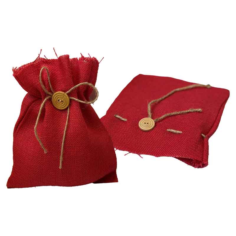 Jutesäckchen 20 x 26 cm - rot
