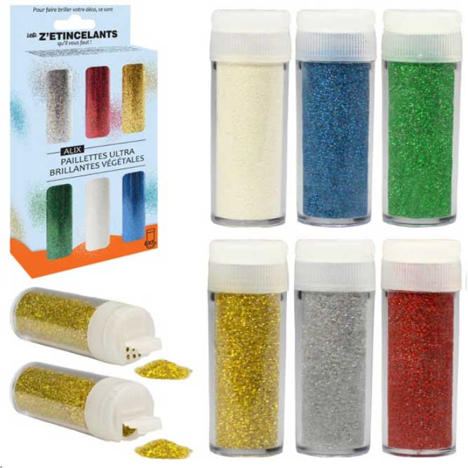 Glitterset 6 x 5 g — sortiert