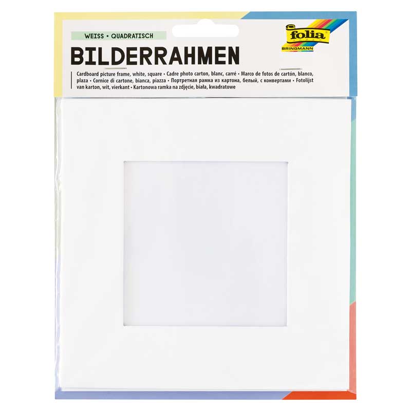 Bilderrahmen 166 x 166 mm - aus weißer Pappe