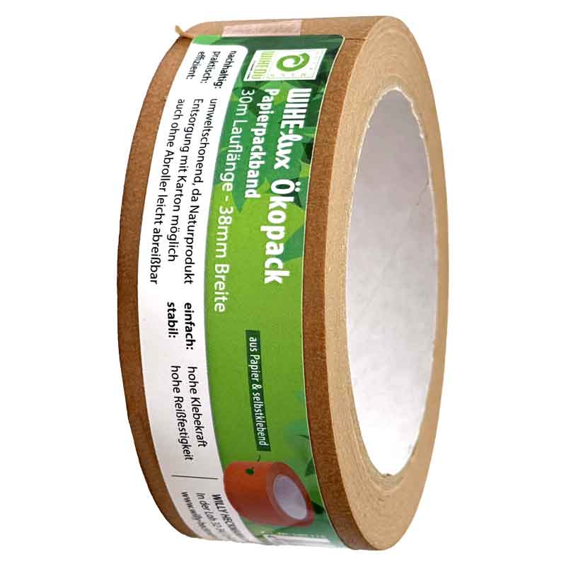 Papierband selbstklebend, 30 m — braun