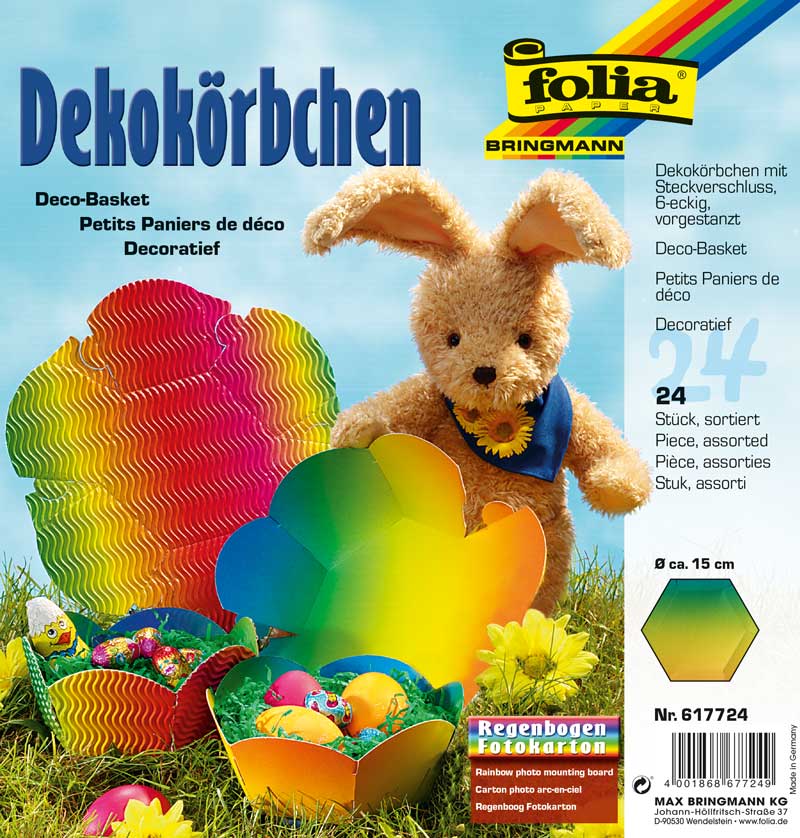 Osternester, 24 Stk. — regenbogenfarben