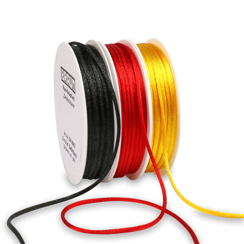 Satinkordel 3 mm / 3 x 3 m
