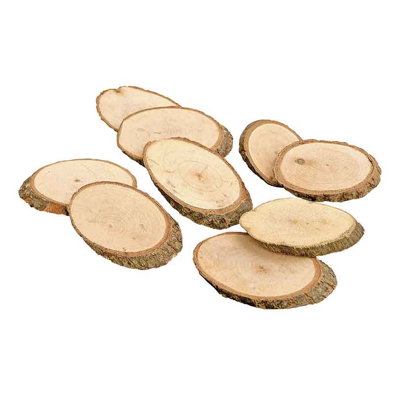 Holzscheiben, 18 Stk. — oval