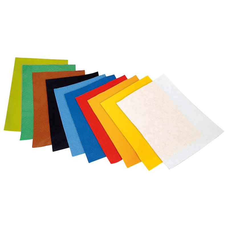 Filzplatten 20 x 30 cm, 10 Stk. — farbig sortiert