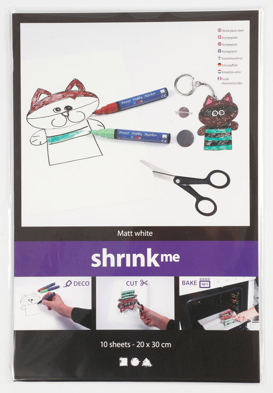 Schrumpffolie 20 x 30 cm / 10 Stk. — mattweiß