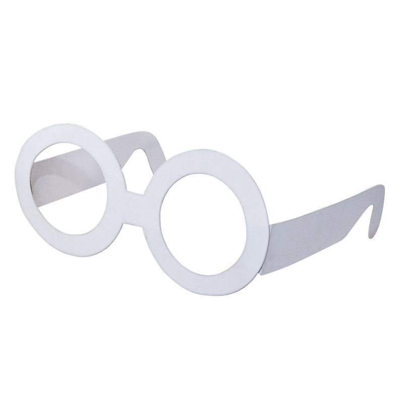 Papier - Brillen, 6 Stk. — weiß