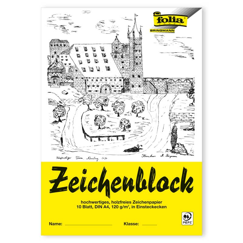 Zeichenblock, DIN A4 — 120 g/m²