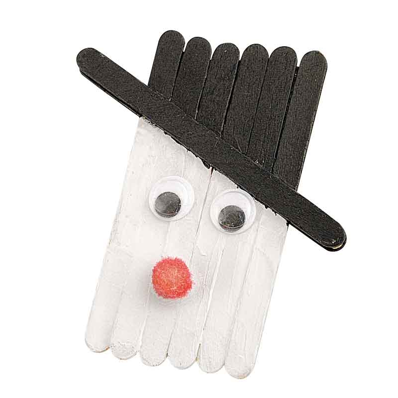 Bastelhölzer flach, 72 Stk. — natur