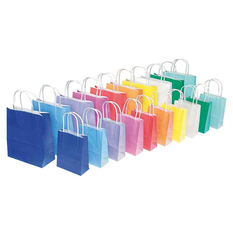 Papiertüten 12 x 15 cm / 20 Stk — farbig sortiert
