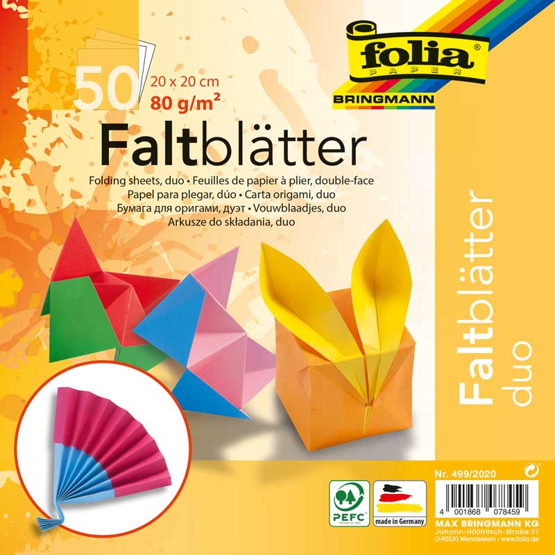 Faltblätter duo 20 x 20 cm / 50 Blatt