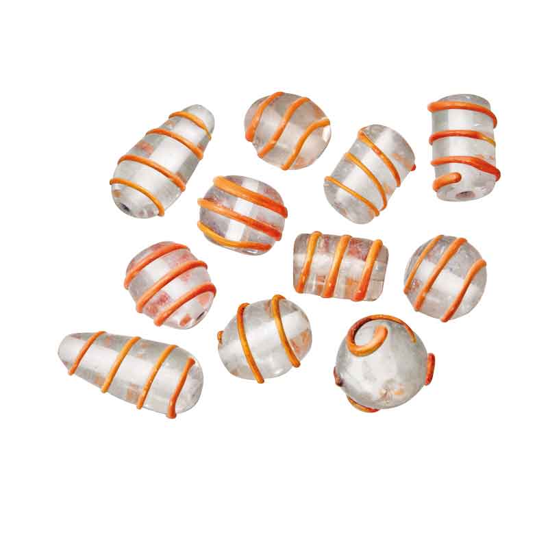 Glasperlen - Mix, 130 g - orange